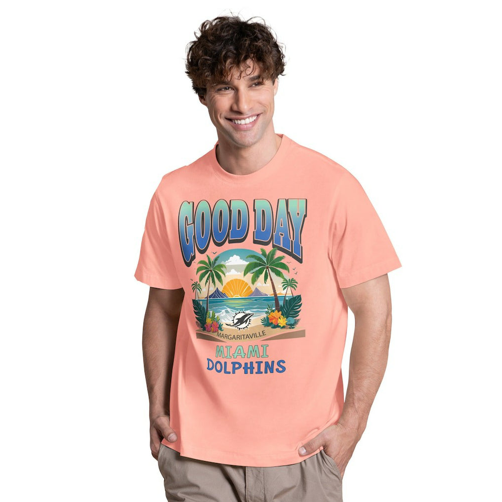 Miami Dolphins Margaritaville Good Day T-Shirt - Coral sale