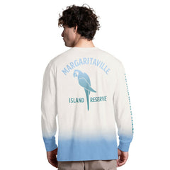 Buffalo Bills Margaritaville Island Reserve Long Sleeve Slub Henley Shirt - White/Light Blue discount