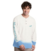 Philadelphia Eagles Margaritaville Island Reserve Long Sleeve Slub Henley Shirt - White/Light Blue online