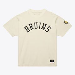 Boston Bruins Mitchell & Ness Unisex Arched Team T-Shirt Cream