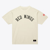Detroit Red Wings Mitchell & Ness Unisex Arched Team T-Shirt Cream