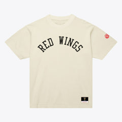 Detroit Red Wings Mitchell & Ness Unisex Arched Team T-Shirt Cream