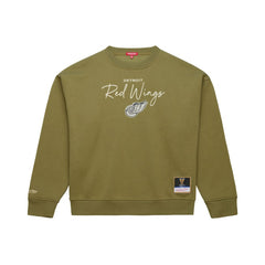 Detroit Red Wings Mitchell & Ness Women's Fleece Sweatshirt Hunter Green