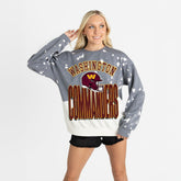 Washington Commanders Gameday Couture Women's Arch Rivals Faded Wash Sweatshirt - Gray online