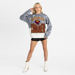 Washington Commanders Gameday Couture Women's Arch Rivals Faded Wash Sweatshirt - Gray online