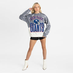New York Giants Gameday Couture Women's Arch Rivals Faded Wash Sweatshirt - Gray online