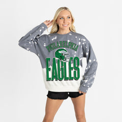 Philadelphia Eagles Gameday Couture Women's Arch Rivals Faded Wash Sweatshirt - Gray cheap