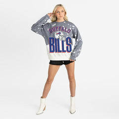 Buffalo Bills Gameday Couture Women's Arch Rivals Faded Wash Sweatshirt - Gray discount