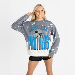 Carolina Panthers Gameday Couture Women's Arch Rivals Faded Wash Sweatshirt - Gray cheap
