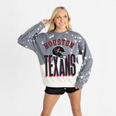 Houston Texans Gameday Couture Women's Arch Rivals Faded Wash Sweatshirt - Gray sale