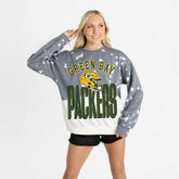 Green Bay Packers Gameday Couture Women's Arch Rivals Faded Wash Sweatshirt - Gray on sale