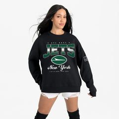 New York Jets Gameday Couture Women's Powerhouse Play Premium Fleece Sweatshirt - Black cheap
