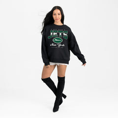 New York Jets Gameday Couture Women's Powerhouse Play Premium Fleece Sweatshirt - Black cheap