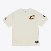 Cleveland Cavaliers Hardwood Classics Chainstitch Premium T-Shirt sale - Cream | Mitchell & Ness discount