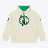 Boston Celtics Hardwood Classics Chainstitch Premium Fleece Hoodie - Cream | Mitchell & Ness online