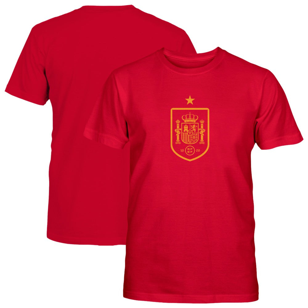 Spain National Team 1863FC Youth Mono Badge T-Shirt - Maroon shop