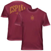 Spain National Team 1863FC Back Wordmark Soft Wash T-Shirt - Red cheap