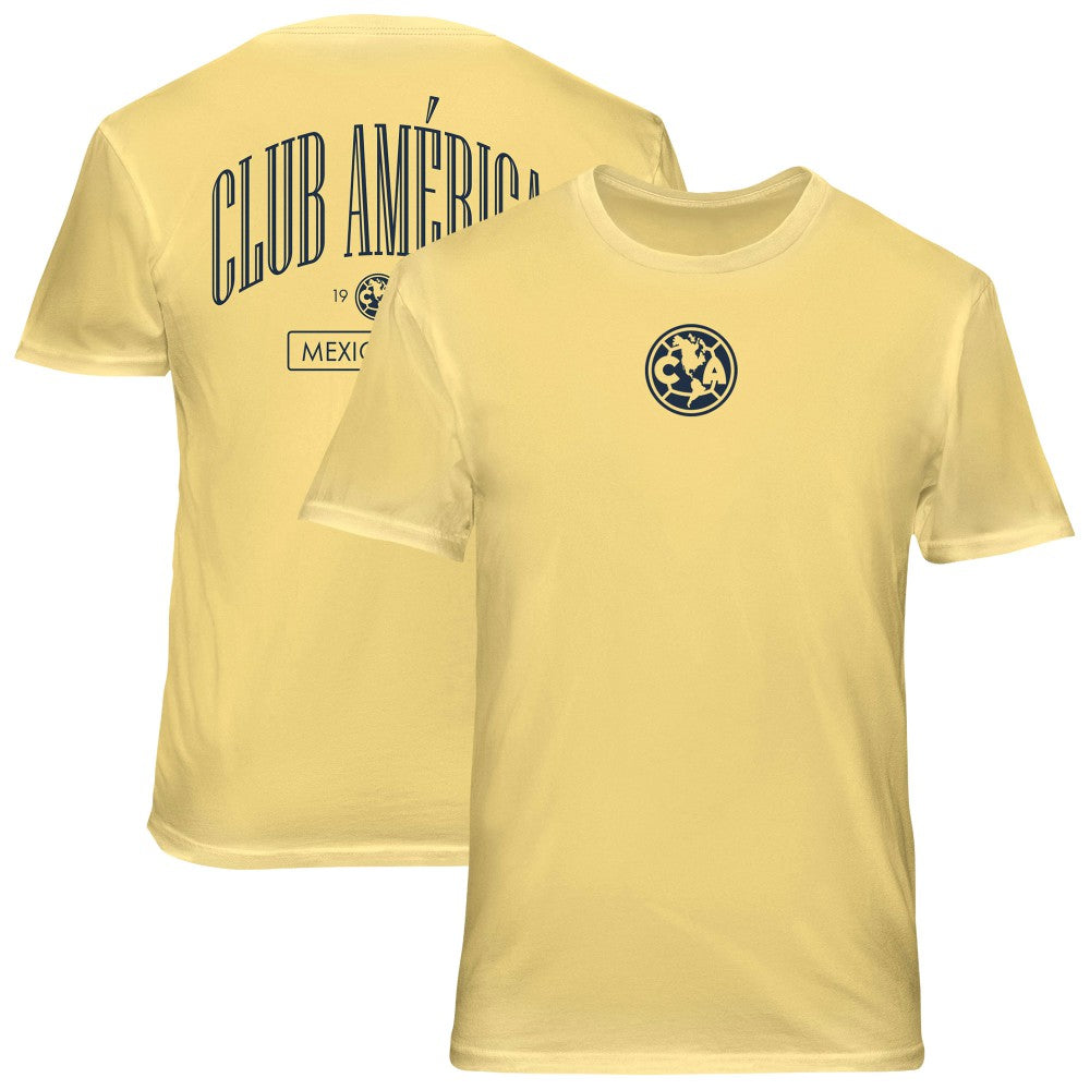 Club America 1863FC Back Wordmark Soft Wash T-Shirt - Yellow for sale