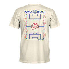 Barcelona 1863FC Own the Pitch Heavyweight T-Shirt - Cream shop