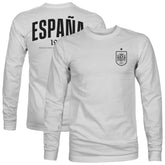 Spain National Team 1863FC Back Team Arch Long Sleeve T-Shirt - Gray cheap