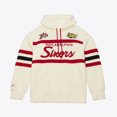 Philadelphia 76ers Hardwood Classics 76 Originals Collection Head Coach Hoodie sale - Cream | Mitchell & Ness online