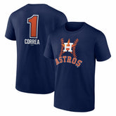 Carlos Correa Houston Astros Fastball Player Name & Number T-Shirt - Navy