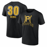 Paul Skenes Pittsburgh Pirates Fastball Player Name & Number T-Shirt - Black