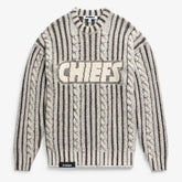 Kansas City Chiefs Off Season x NFL Unisex Cable Knit Sweater - Cream/Gray outlet