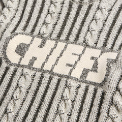 Kansas City Chiefs Off Season x NFL Unisex Cable Knit Sweater - Cream/Gray outlet
