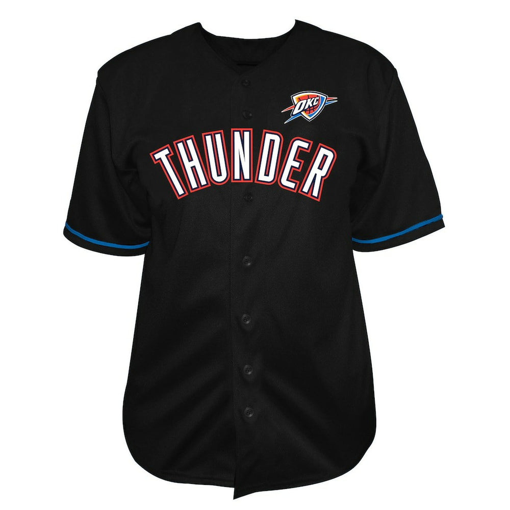 Oklahoma City Thunder Big & Tall Pop Full-Button Jersey - Black | Fanatics for sale