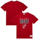 Miami Heat Hardwood Classics Throw It Back Premium T-Shirt - Red | Mitchell & Ness shop