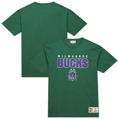 Milwaukee Bucks Hardwood Classics Throw It Back Premium T-Shirt - Green | Mitchell & Ness online