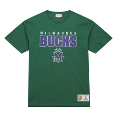 Milwaukee Bucks Hardwood Classics Throw It Back Premium T-Shirt - Green | Mitchell & Ness online