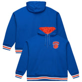 New York Knicks Throw It Back Quilted Fleece Quarter-Zip Hoodie - Blue | Mitchell & Ness cheap