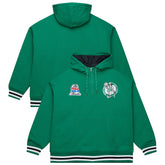 Boston Celtics Throw It Back Quilted Fleece Quarter-Zip Hoodie - Green | Mitchell & Ness shop