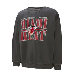 Miami Heat NBA Downtown Collection Fleece Sweatshirt - Black | Mitchell & Ness cheap