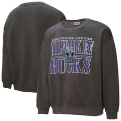 Milwaukee Bucks NBA Downtown Collection Fleece Sweatshirt - Black | Mitchell & Ness for sale