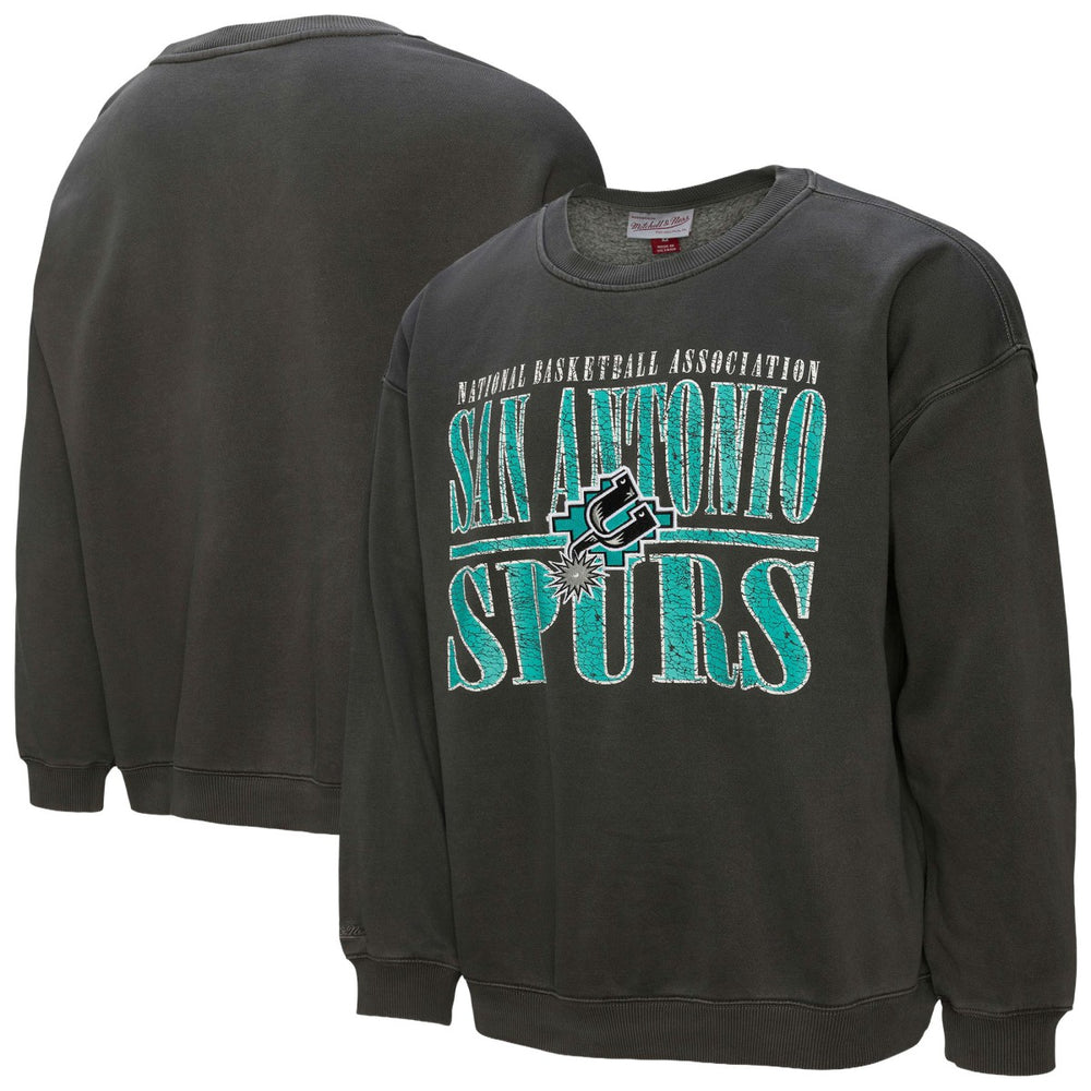 San Antonio Spurs NBA Downtown Collection Fleece Sweatshirt - Black | Mitchell & Ness discount