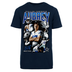 Brandon Aubrey Dallas Cowboys Youth Collage T-Shirt - Navy sale