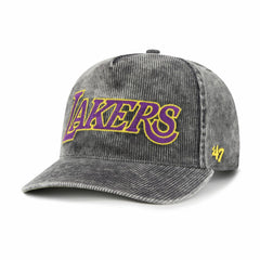 Los Angeles Lakers '47 Reclaim Snow Wash Corduroy Adjustable Hitch Hat - Charcoal | 47 brand cheap