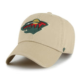 Minnesota Wild '47 Logo Clean Up Adjustable Hat Khaki