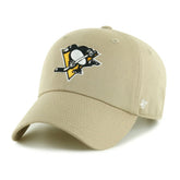 Pittsburgh Penguins '47 Logo Clean Up Adjustable Hat Khaki