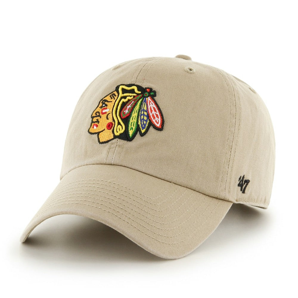 Chicago Blackhawks '47 Logo Clean Up Adjustable Hat Khaki