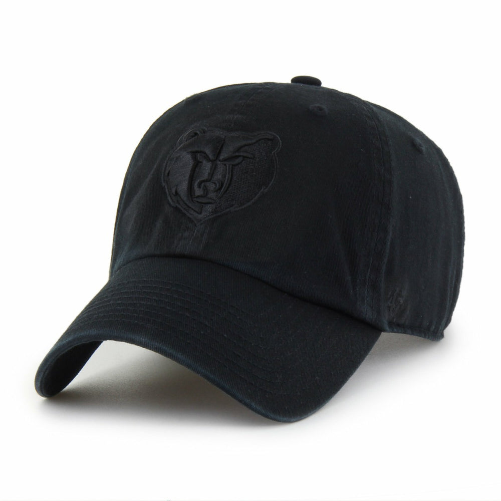 Memphis Grizzlies '47 Black on Black Clean Up Adjustable Hat | 47 brand on sale