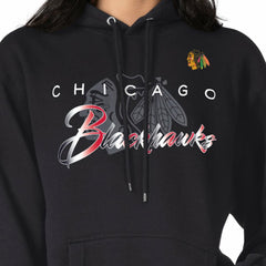 Chicago Blackhawks G-III 4Her by Carl Banks Shadow Logo Fleece Pullover Hoodie Black