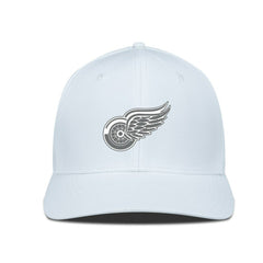 Detroit Red Wings Levelwear Rise Slate & Snow Structured Flex Hat White