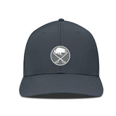 Buffalo Sabres Levelwear Rise Slate & Snow Structured Flex Hat Charcoal