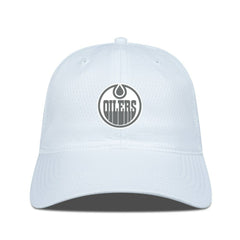 Edmonton Oilers Levelwear Matrix Slate & Snow Unstructured Adjustable Hat White