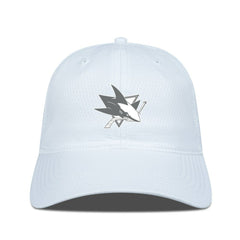 San Jose Sharks Levelwear Matrix Slate & Snow Unstructured Adjustable Hat White