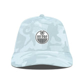 Edmonton Oilers Levelwear Clash Slate & Snow Meshback Flex Hat Camo